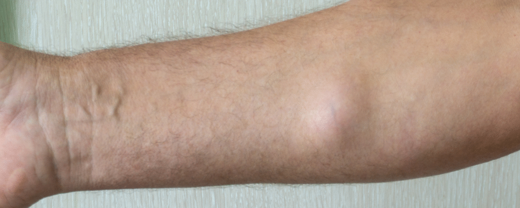 Lipom an einem Unterarm